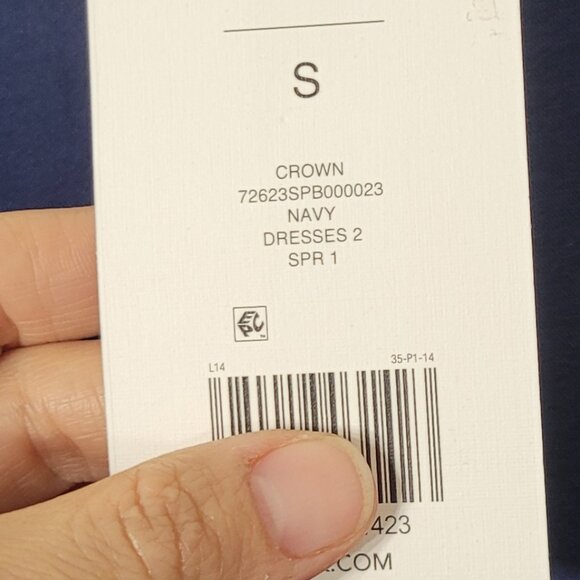 Crown & ivy NEW Women's Navy Blue Long Sleeve Pullover Loose Fit Causal Dress - Picture 7 of 10